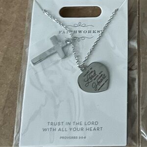 Proverbs 3:5-6-Silver plated Necklace